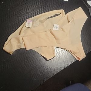 2 NO-SHOW beige thongs by SO